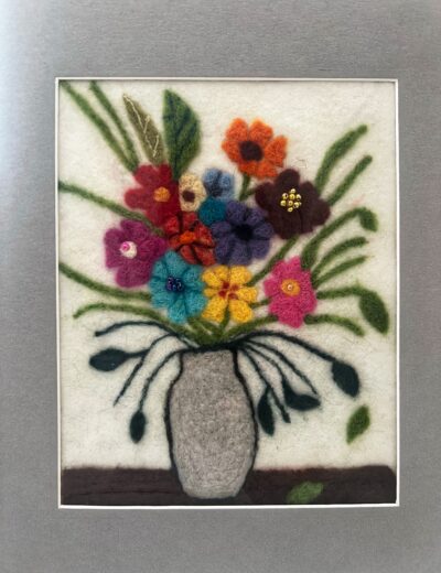 Flower Vase Arrangement - Needle Felting