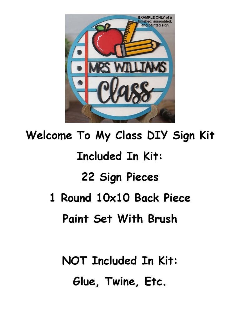 Welcome To My Class DIY Sign Kit