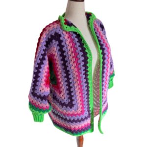 Colorful Crochet Cardigan Jason Mamoa Inspired