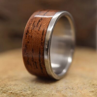 Stainless Steel Bentwood Ring Size 7
