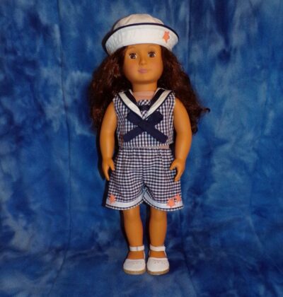 Sailor Style 3-Piece Doll Short Set