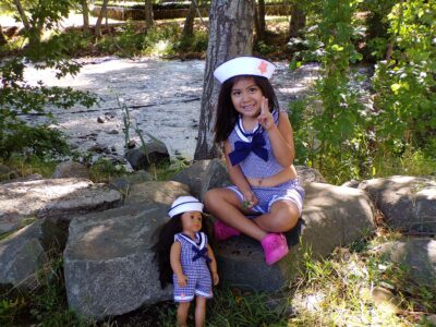 Sailor Style 3-piece Child Short Set