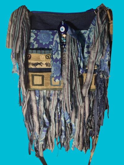 Blue Jean Fringe Bag