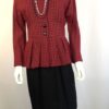 Red Check Peplum dress