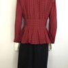 Red check back view