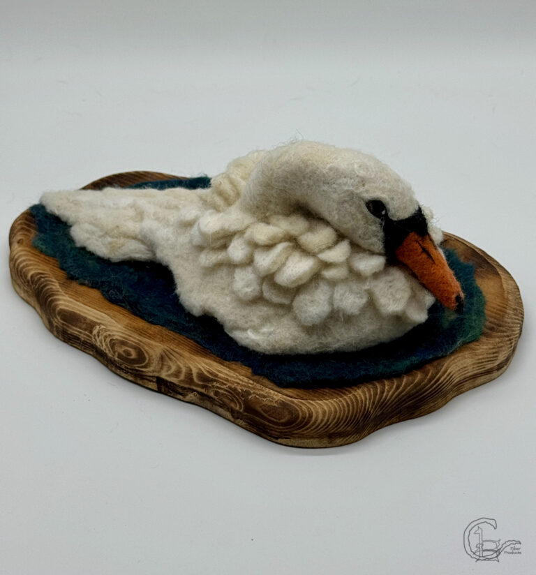 Needle felt swan by CeeBeers
