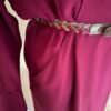 Burgundy dress w belt