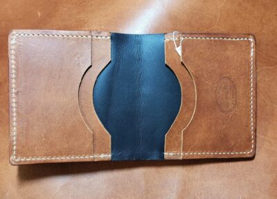 Bi Fold Billfold Wallet of Beautiful Smooth Brown Leather