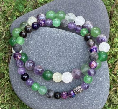 Lucky For Life - Stone Bracelet Set (Set of 2) - Wearable Spell
