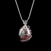 This is a close up of the first photo of the Eudialyte stone pendant