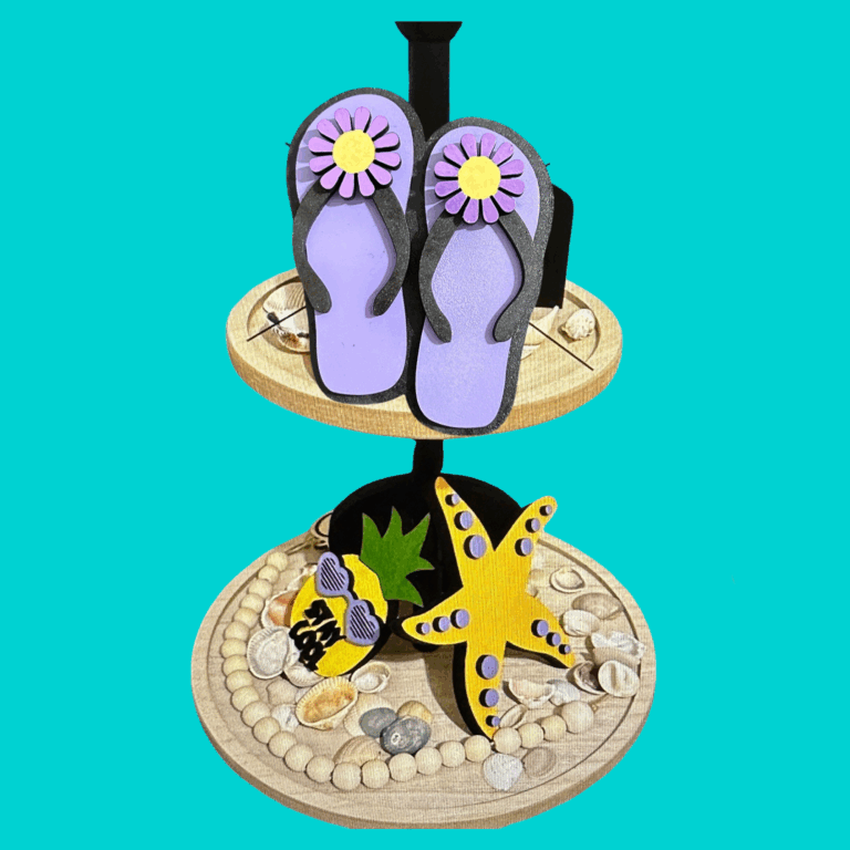 Beach Tiered Tray Decor Set 1