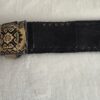 Brocade belt suede backing