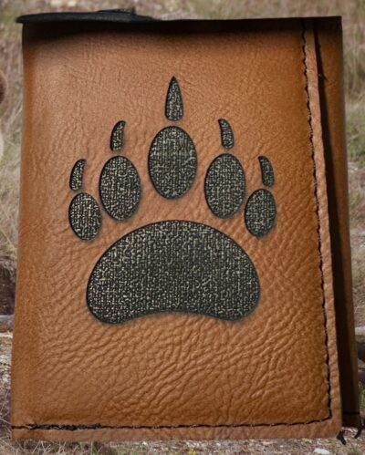 Tri-Fold Faux Leather Wallets Laser Engraved Designs & Multiple Colors