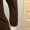 Brown Henley ribbed sleeve
