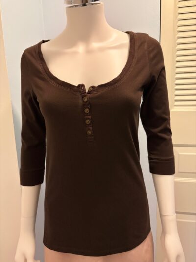 Brown Henly top front