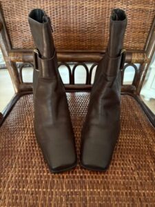 Brown ankle boots front