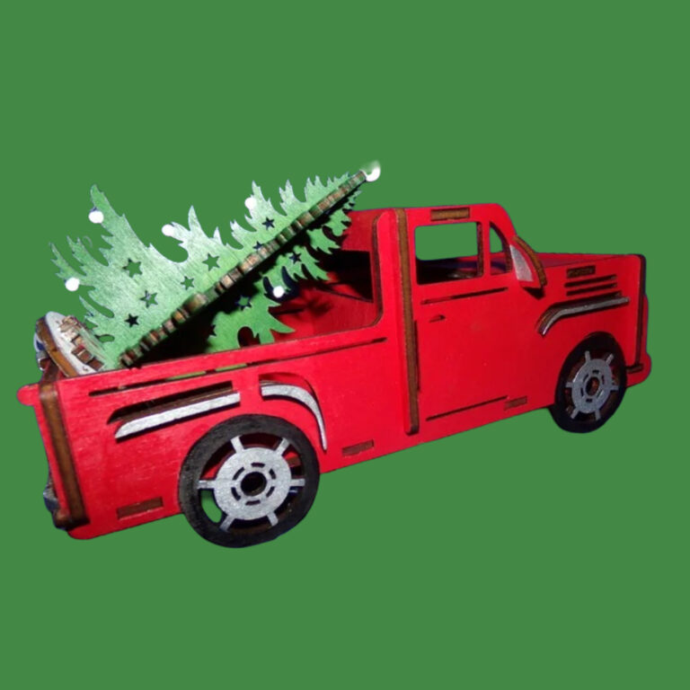 Christmas Truck With Christmas Tree Kit 8.25 in long