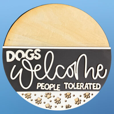 DIY Dogs Welcome Wood Sign Painting Kit for Pet Lovers