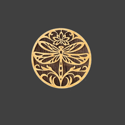 Dragonfly Wood Coasters Set of 4 Laser Cut Engraved Drinkware Accessories