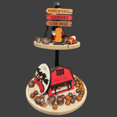 Autumn Tray Decor for Home- Versatile Display With or Without Tiered Tray
