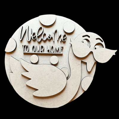 DIY Flamingo Welcome Wood Sign Craft Kit for Painting & Decorating