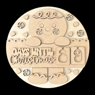 Gingerbread Christmas Countdown Sign Craft Paint Kit
