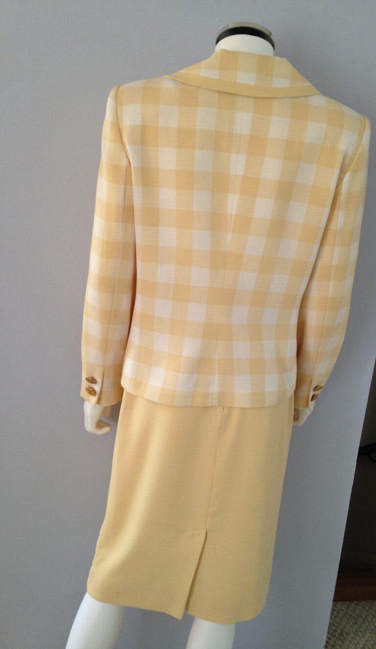 Yellow suit back view