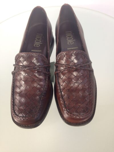 Brown loafers front