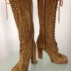 Tan Suede Lace Up boots