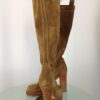 Tan Lace Up boots back view