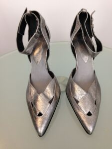 Silver Leather Pumps