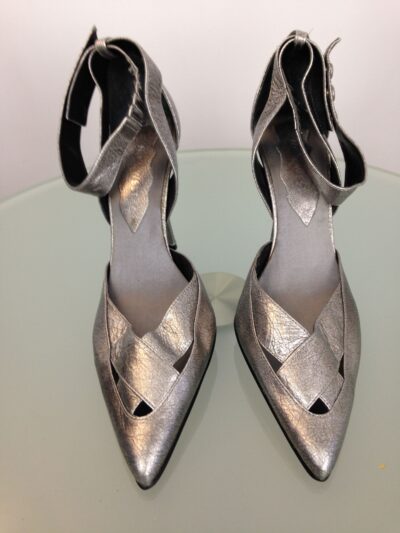 Silver Leather Pumps