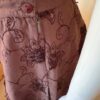 Brown embroidered side zip