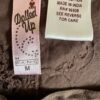 Brown skirt label fabric