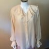 Yellow silk ruffle blouse