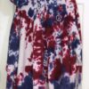 A red, white, and blue tie-dyed two piece sweat suit. Crumple pattern. Oversized XL.