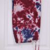A red, white, and blue tie-dyed two piece sweat suit. Crumple pattern. Oversized XL.