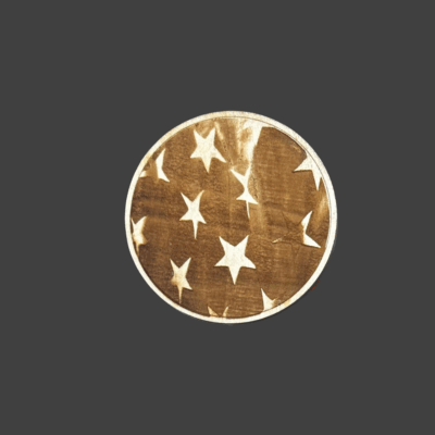 Patriotic Laser Engraved Wood Coasters Set of 4 Handmade Stars Drinkware