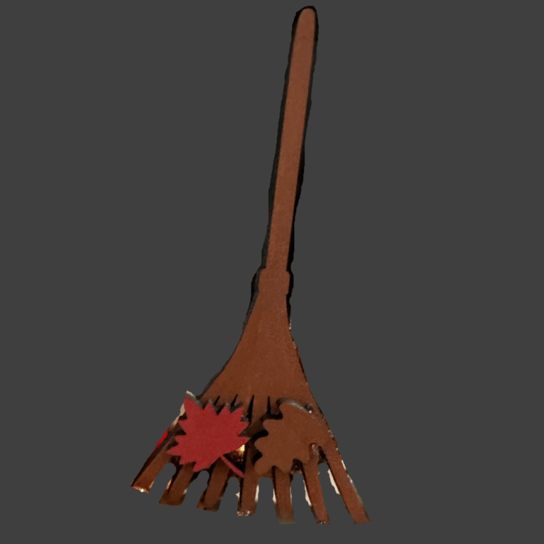 Rake With Leaves