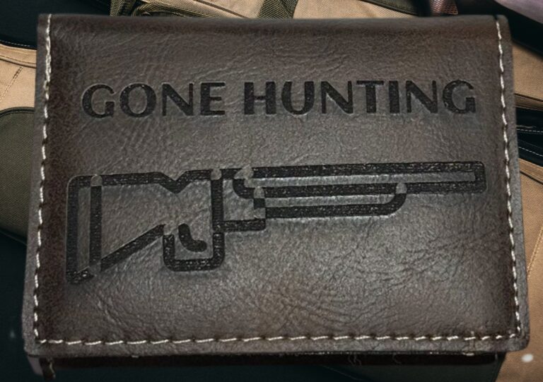 Rustic Gone Hunting Tri Fold Wallet