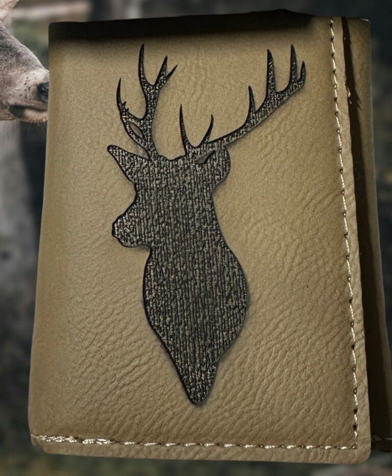 Tan Deer Tri Fold Wallet