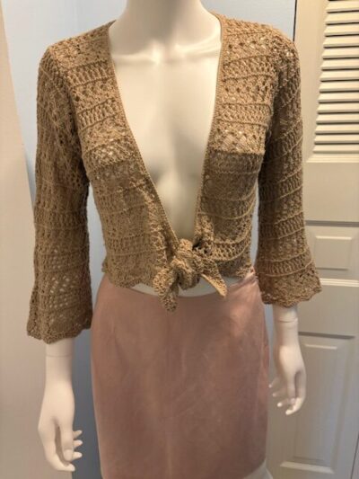 Tan Crochet Shrug