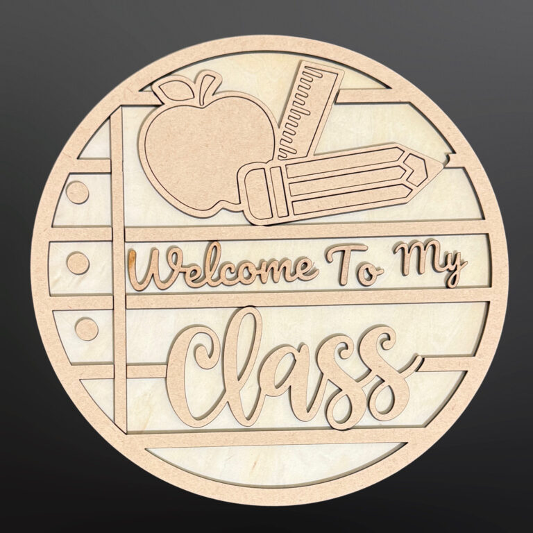 Welcome To My Class Wood Door Sign Kit