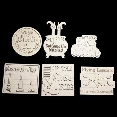 Witch Halloween DIY Tiered Tray Décor Craft Paint Kit