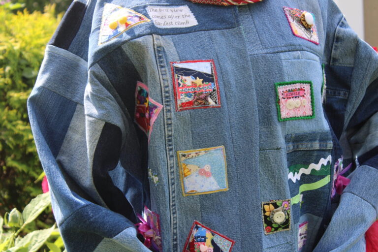 Upcycled Denim Jacket Closeup