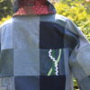 Upcycled Denim Jacket Back view closeup
