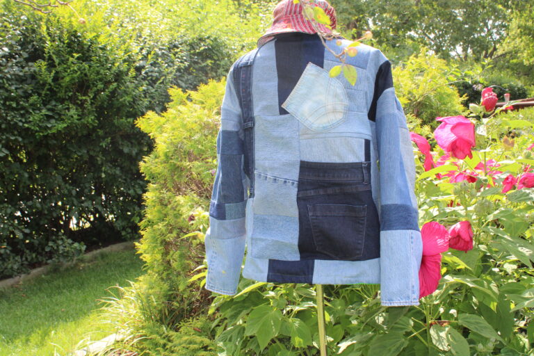 Upcycled Denim Jacket Back view