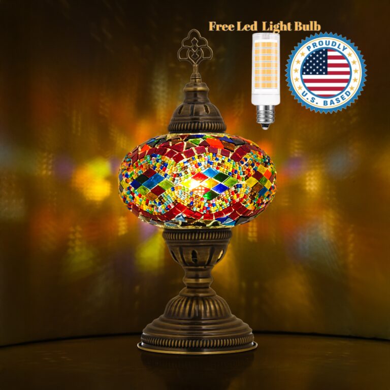 Mozaist Turkish Mosaic Table Lamp Multi Color , Hand Made Mosaic Lamp, Moroccan Light Shade, 6 1 0007 Arka Plan kopyasi