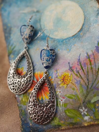 "Trust Without Borders" - Blue Sea Sediment Earrings