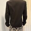 Black knotted blouse back